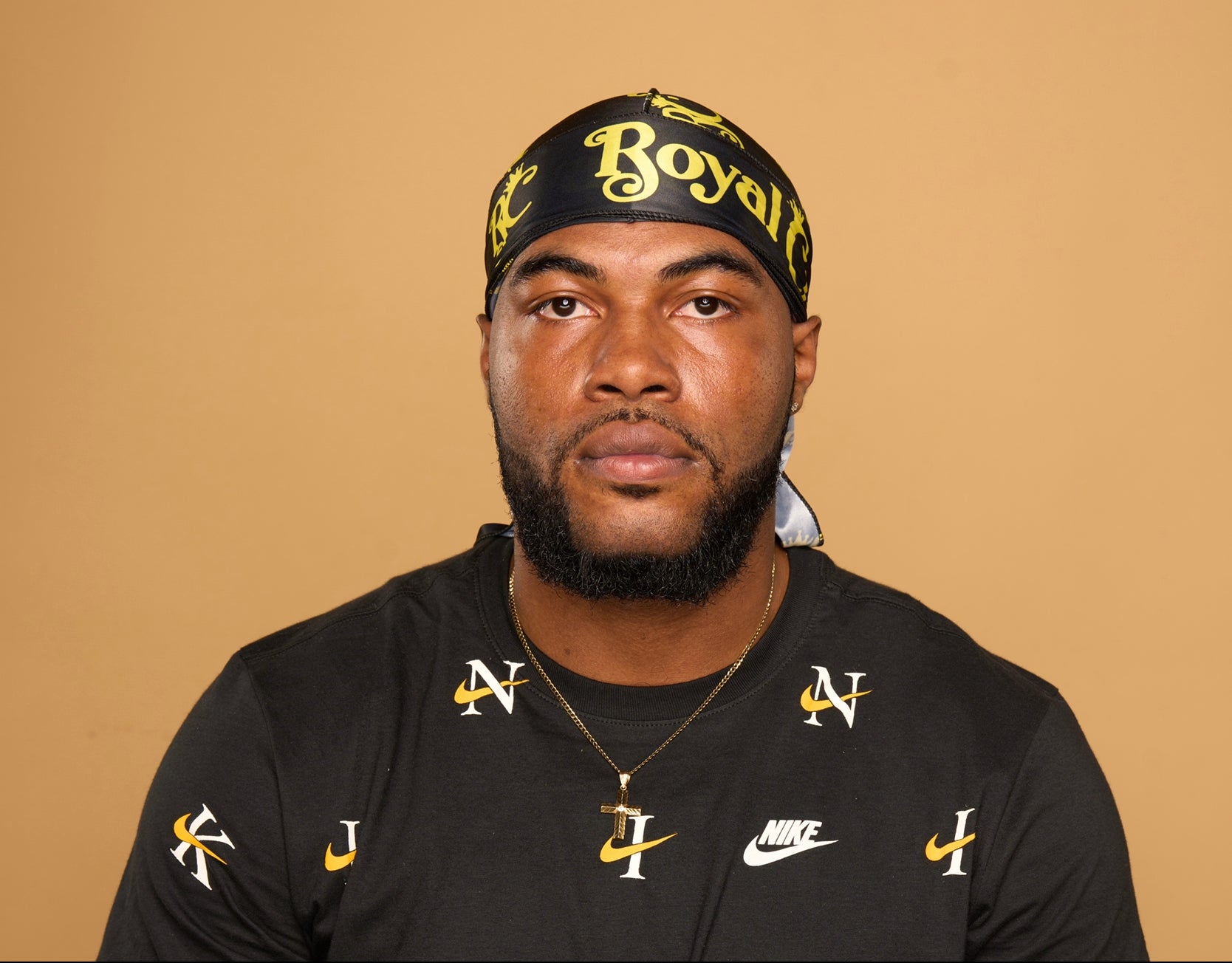 black and yellow silk durag