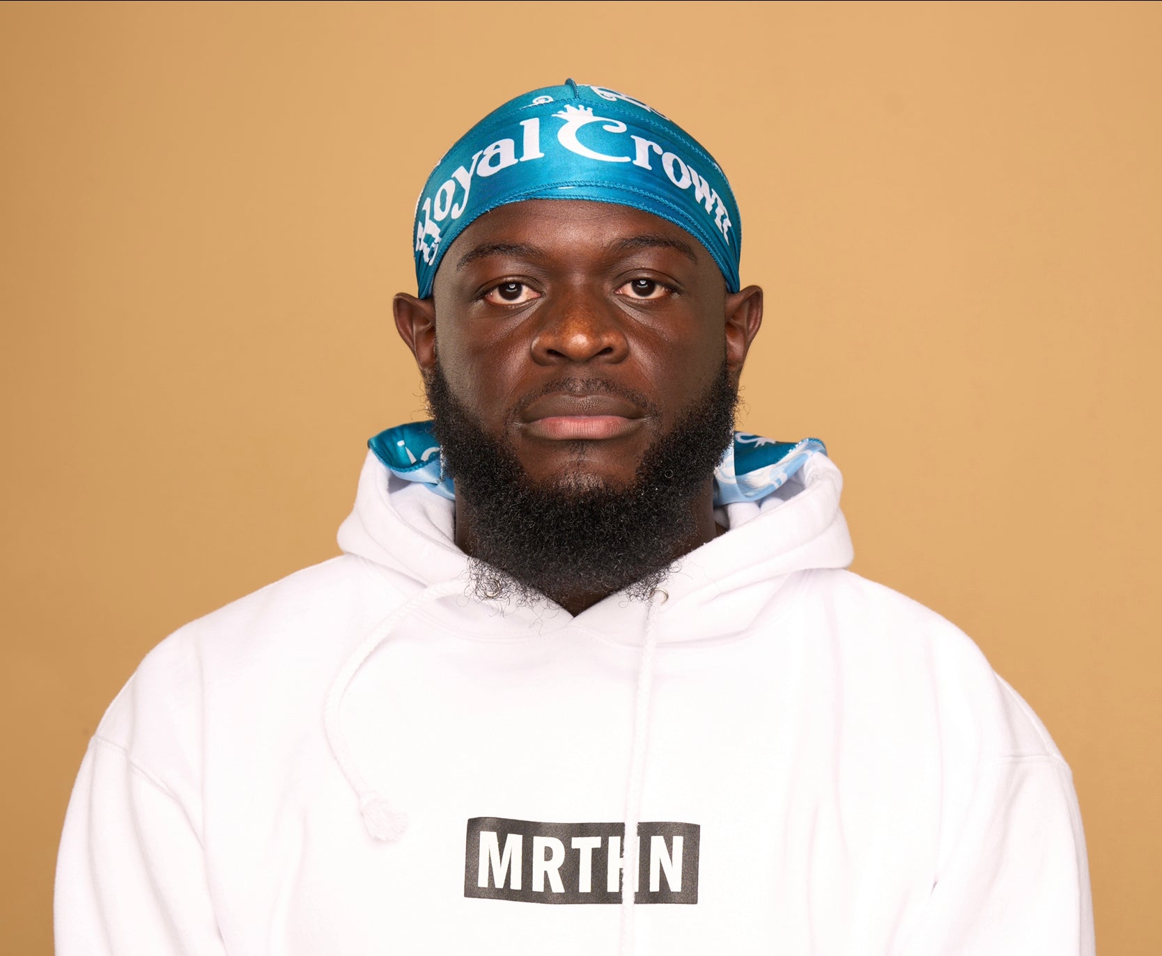 teal and white silk durag