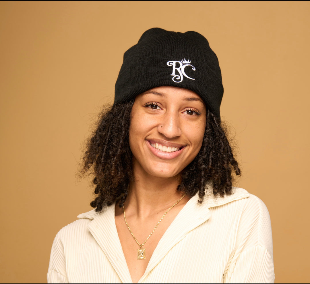black satin lined beanie