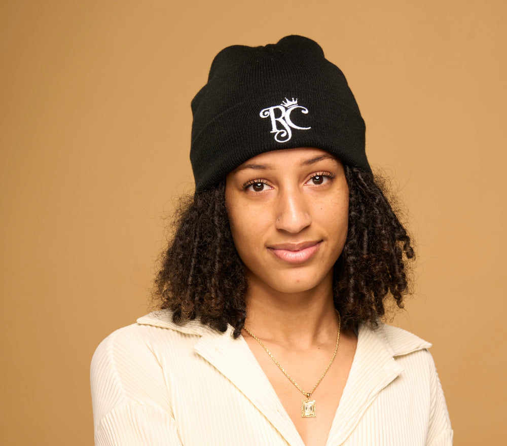 black satin lined beanie