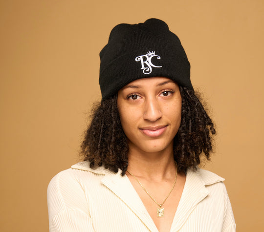 black satin lined beanie
