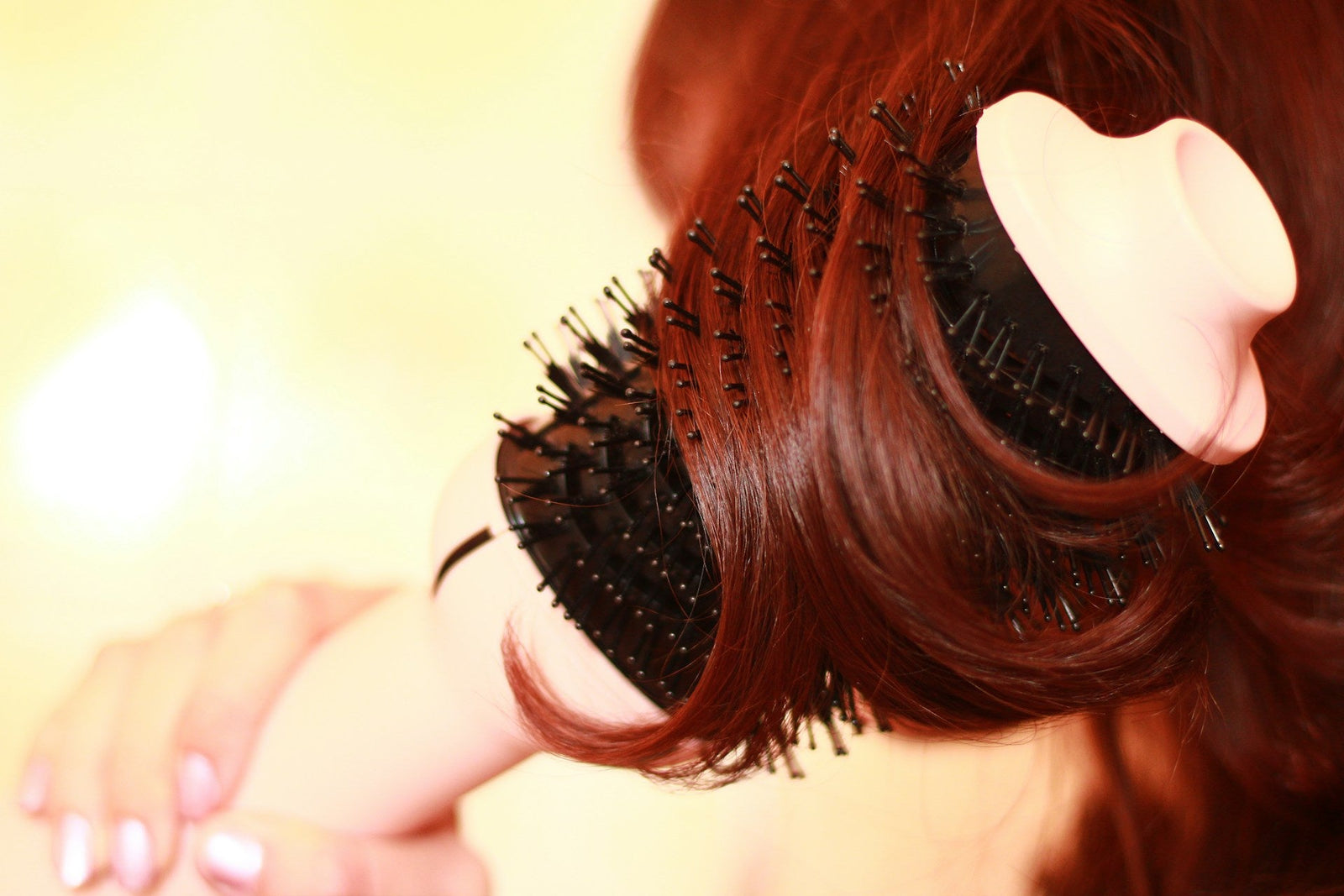 Brushing hair