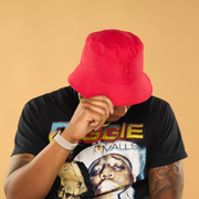 red satin lined bucket hat