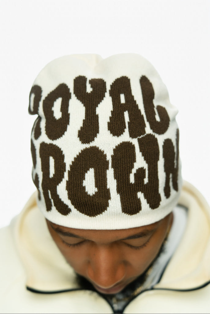 Cream & Mocha Satin Lined Beanie – Royal Crown Collections