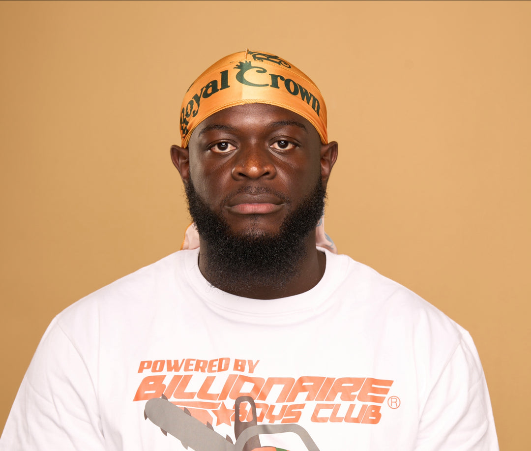 orange and green silk durag