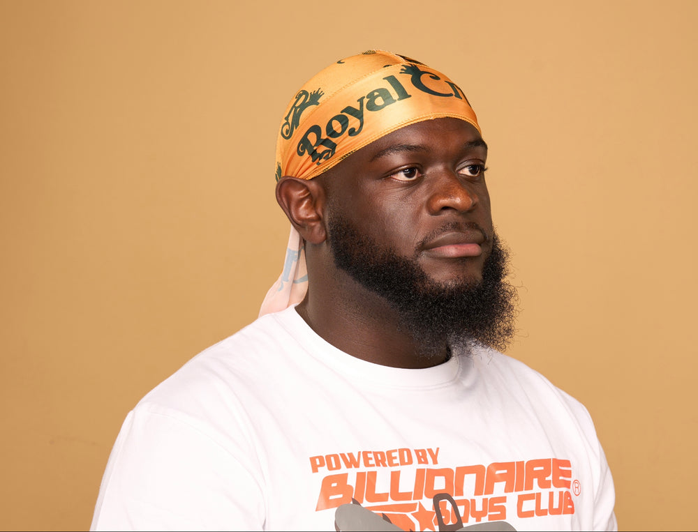 orange and green silk durag