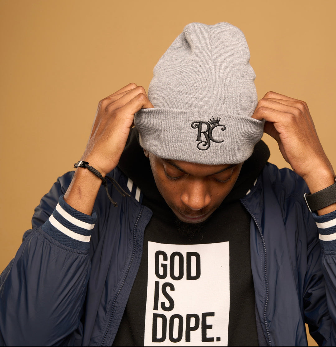 grey satin lined beanie