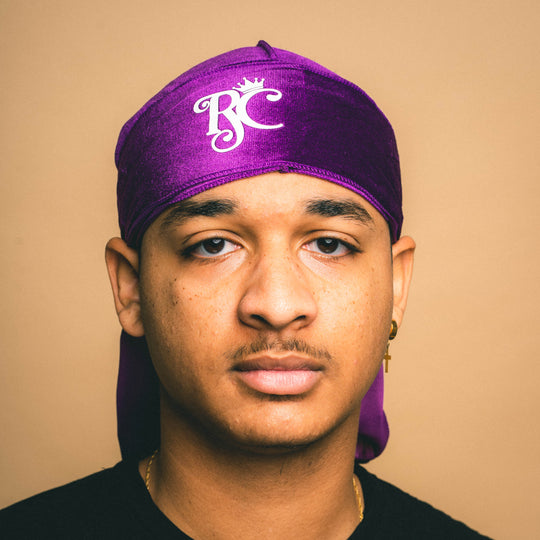Purple Royal Crown Velvet Durag