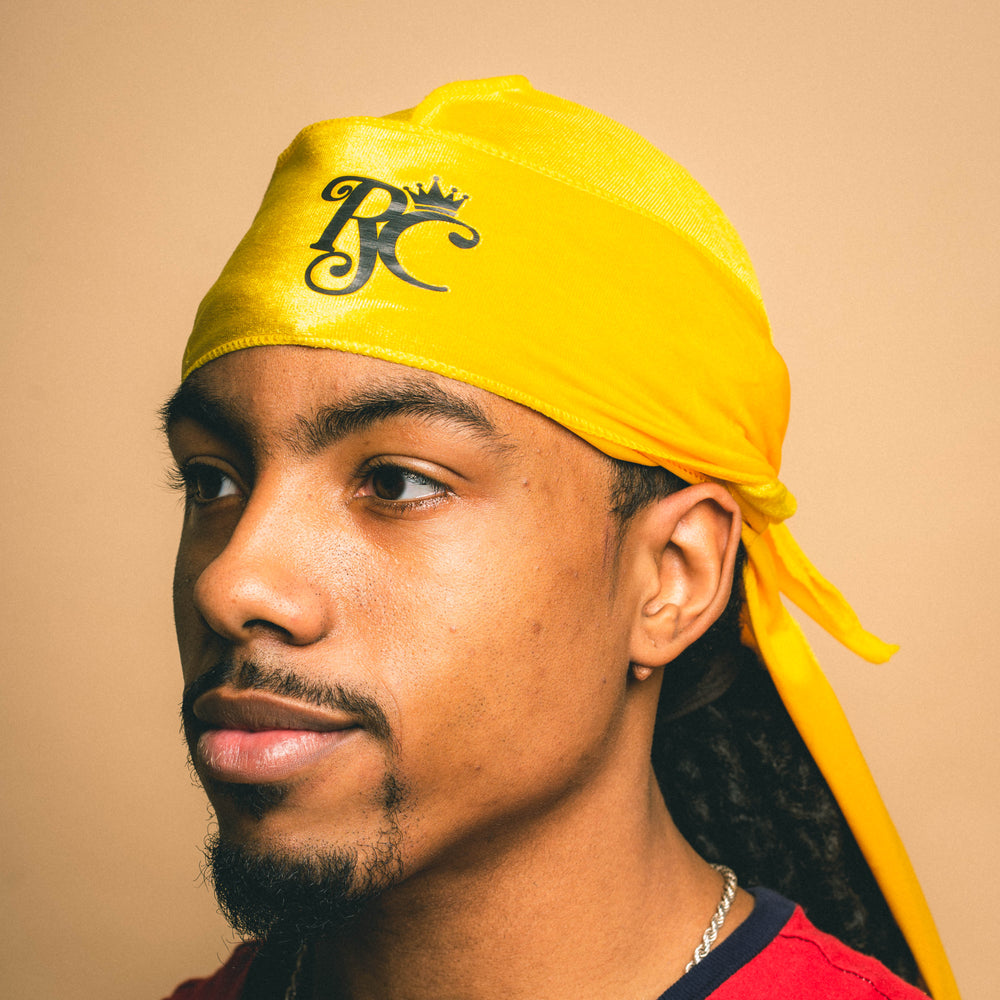 Yellow Royal Crown Velvet Durag