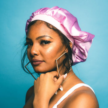 Pink Royal Crown Silk Bonnet