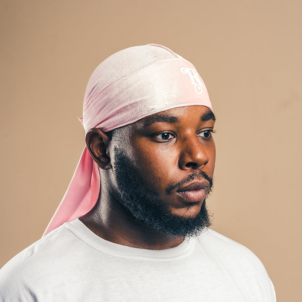 Pink Royal Crown Velvet Durag
