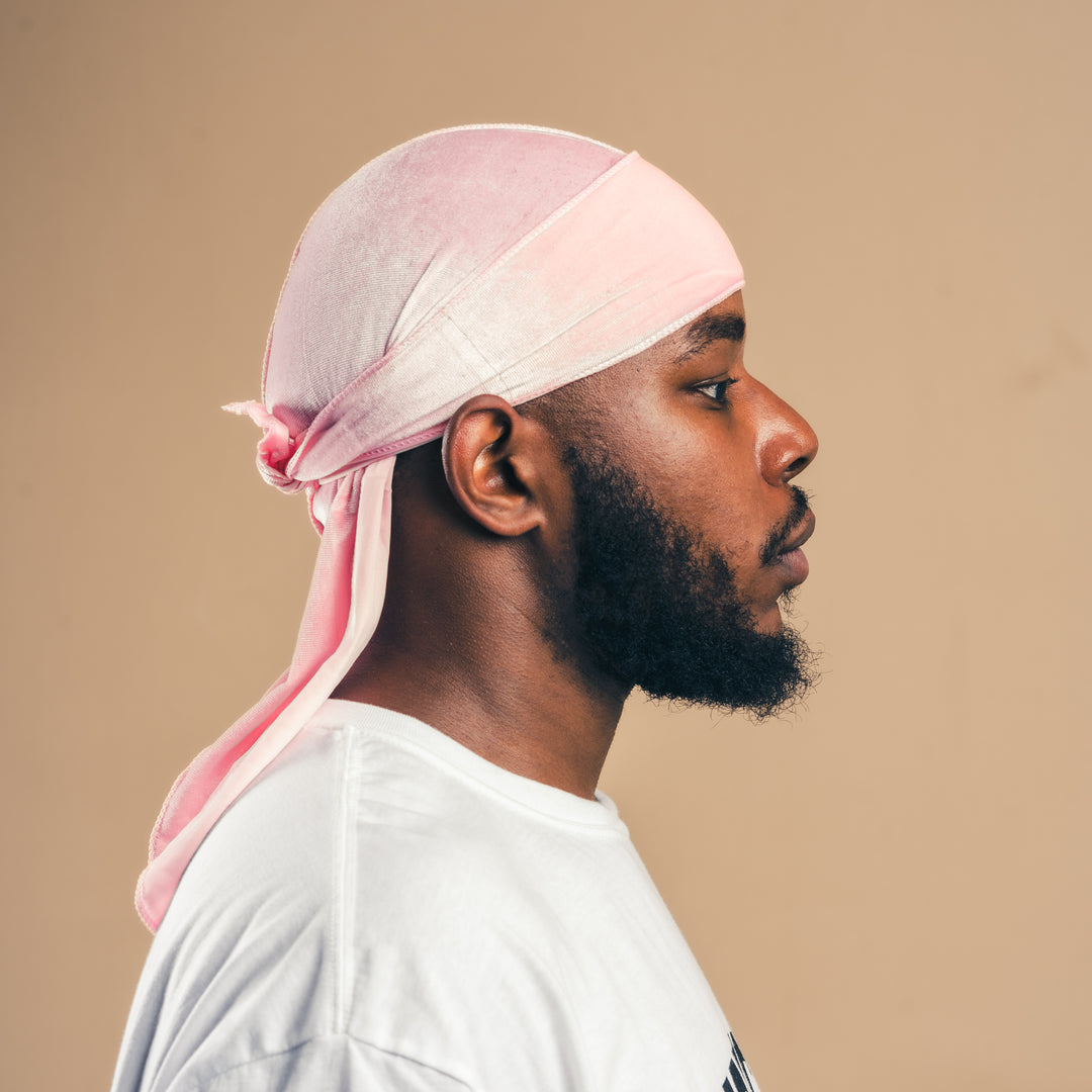 Pink Royal Crown Velvet Durag